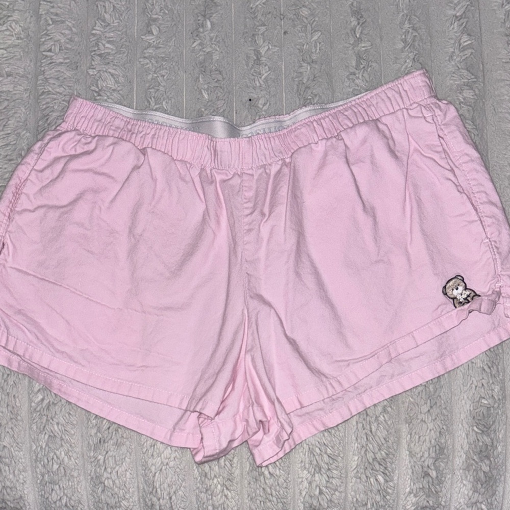 Hollister Light Pink Elastic Waist Pajama Short Size M 🧸🌸